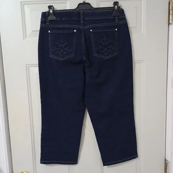 JM Collection Petite Women’s Capri Denim Pants size 8P Jeans - Picture 9 of 13